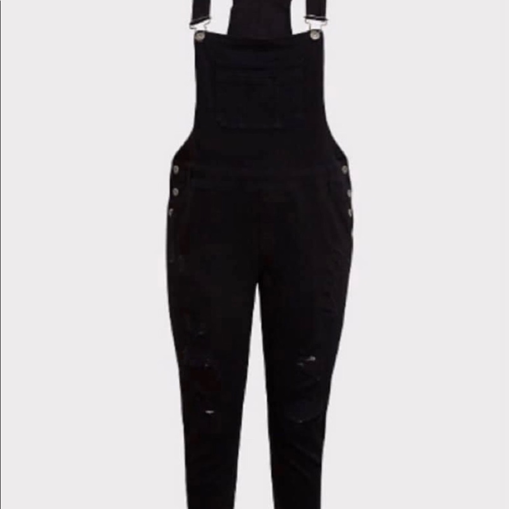 Torrid Black Overalls Size 16 or 18. NWT - Picture 2 of 8